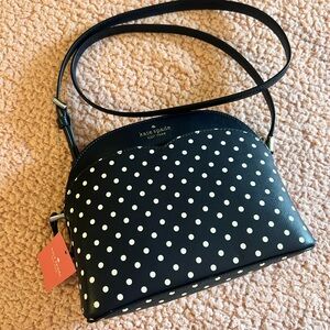 Kate Spade Black and White Polka Dot Crossbody Bag